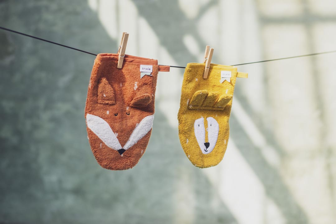 Washcloths 2-pack | Mr. Lion - Mr. Fox